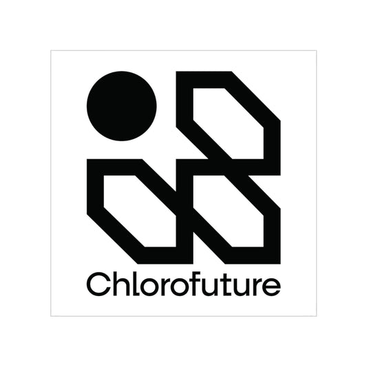 Chlorofuture "Growth Protocol Glyph" Black on Transparent Sticker
