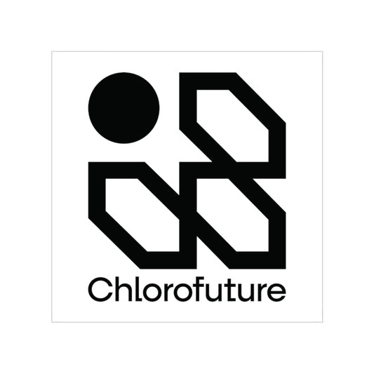 Chlorofuture "Growth Protocol Glyph" Black on Transparent Sticker